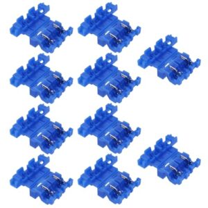OTOTEC 10pcs Car Self-Stripping In-Line Standard Blade Fuse Holder Replacement Part 32V 20A for Standard Automotive Blade Fuses (FKS) Fit 18-14 AWG Wire