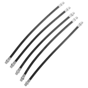 DRESSOOS Grease Nipple Hose Kit 5pcs High Pressure Grease Tube Industrial Grade Leakproof Flexible Extension for Machinery