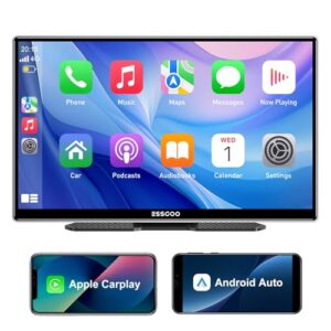 ESSGOO 9 Inch Wireless CarPlay & Android Auto Display