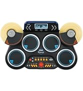 VTech Kidi DJ Drums, Light-up Electronic Drum Kit for Kids, with 4 Drums, 2 Cymbals, Drum Sticks,...