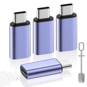 MoKo 4 Pack Lightning Female to USB C Male Adapter
