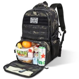 Jueachy Lunch Box Backpack with Tactical: Laptop Insulated Bookbag with Lunchbox for Work School for Women Mens