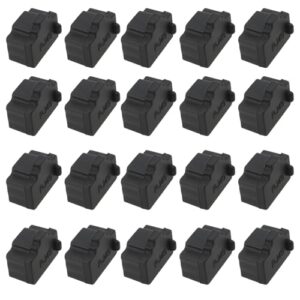 VGOL 20PCS RJ45 Silicone Protectors Compatible with Pylontech US2000 US3000 US5000 Type B Batteries 10x12.5x8mm Batteries Port Covers Black