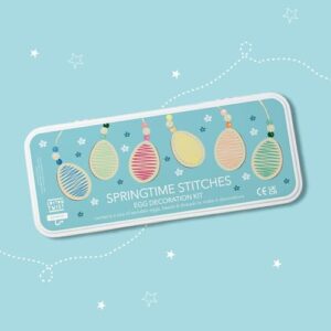 COTTON TWIST Kids Springtime Stitches Egg Decoration Kit - Hanging Ornament