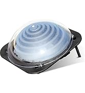 COSTWAY 1200W Patio Heater, Outdoor Portable Electric Warmer with Double-Sided Heating, Tip-over ...