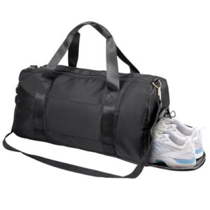 Youyijia Sports Gym Bag with Shoes Compartment Gym Duffle Bag for Men and Women Gym Bag Wet Pocket & Shoe Compartment for Sport Travel Training