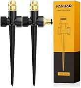 FANHAO Heavy Duty Pulsating Lawn Sprinkler on Spike Base, 100% Metal Impact Sprinkler with Adjust...