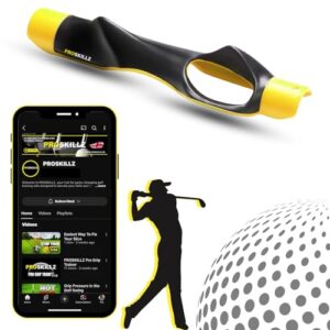PROSKILLZ UK Pro Golf Grip Trainer + Free Tutorial Video – Perfect Hand Placement & Muscle Memory Trainer For Improved Swing