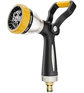 FANHAO Hose Pipe Spray Gun, 100% Heavy Duty Metal Hose Spray Gun with 8 Spray Patterns, High Pres...