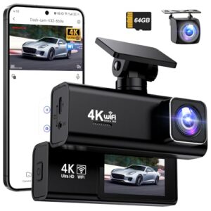 SAVUSCAM Dash Cam 4K + 1080P