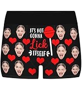 Personalised Boxers for Men Custom Funny Face Boxers Polyester Underwear with Name Personalised G...