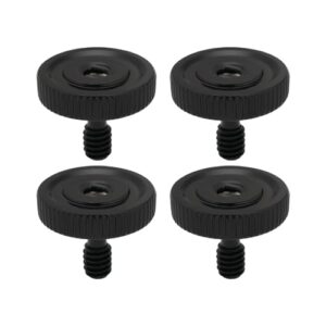 SG Store 4PCS Camera Tripod Screw 1/4 Inch External Thread 1/4 Inch Internal Thread 24x20mm Aluminum Alloy Thumb Screw Camera Quick Release Adapter Black