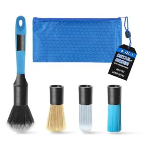 4-in-1 Interchangeable Car Detailing Brushes Set