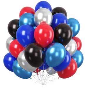 Paready Red Black Blue Balloons Set