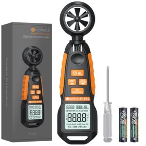 Neoteck Anemometer Handheld Digital Wind Speed CFM Meter Gauge Air Flow Velocity Tester
