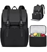 BERTASCHE Lunch Backpack, 15.6 Inch Laptop Backpack with Insulated Cooler Lunch Bag, Work Bag for...