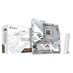GIGABYTE B850M AORUS ELITE WIFI6E ICE Motherboard- AMD Ryzen 9000 Series CPUs