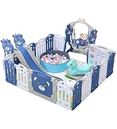 Nine point nine Toddler Slide, Kids Slide and Swing Set, Baby Freestanding Slide, Child's Garden ...