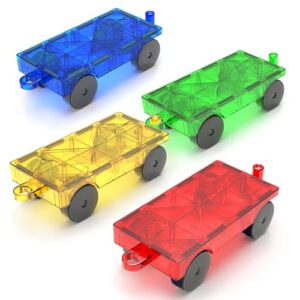 Magnetic Tiles Cars 4pcs Magnetic Construction Set: Cars