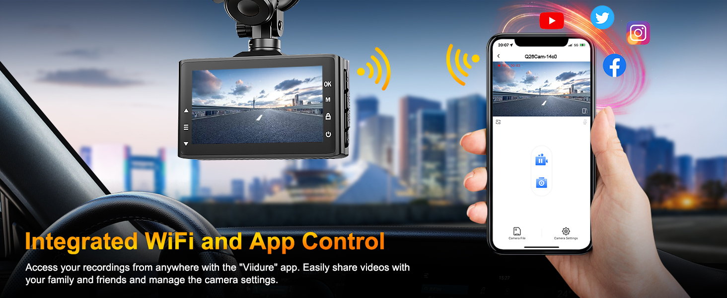 wireless dash cam front and rear
