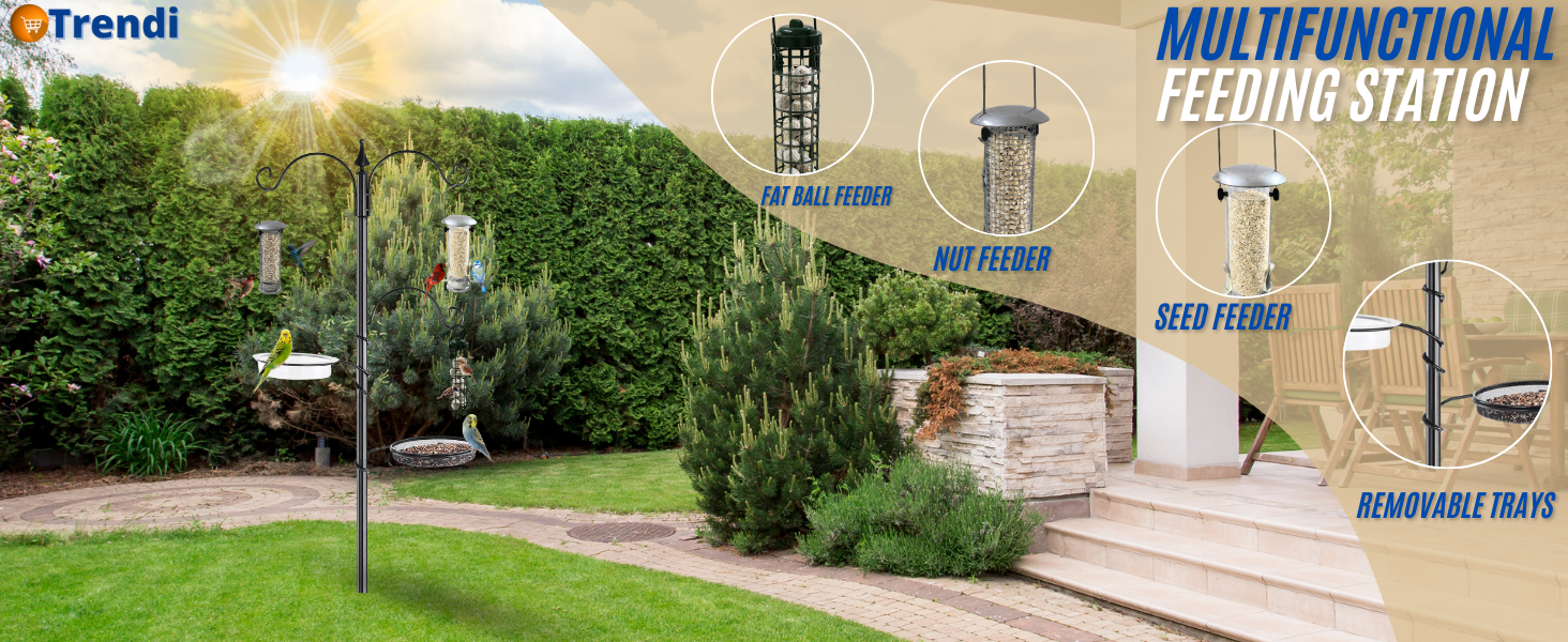 bird feeders; bird feeder pole; garden bird feeder station; wild bird feeder;