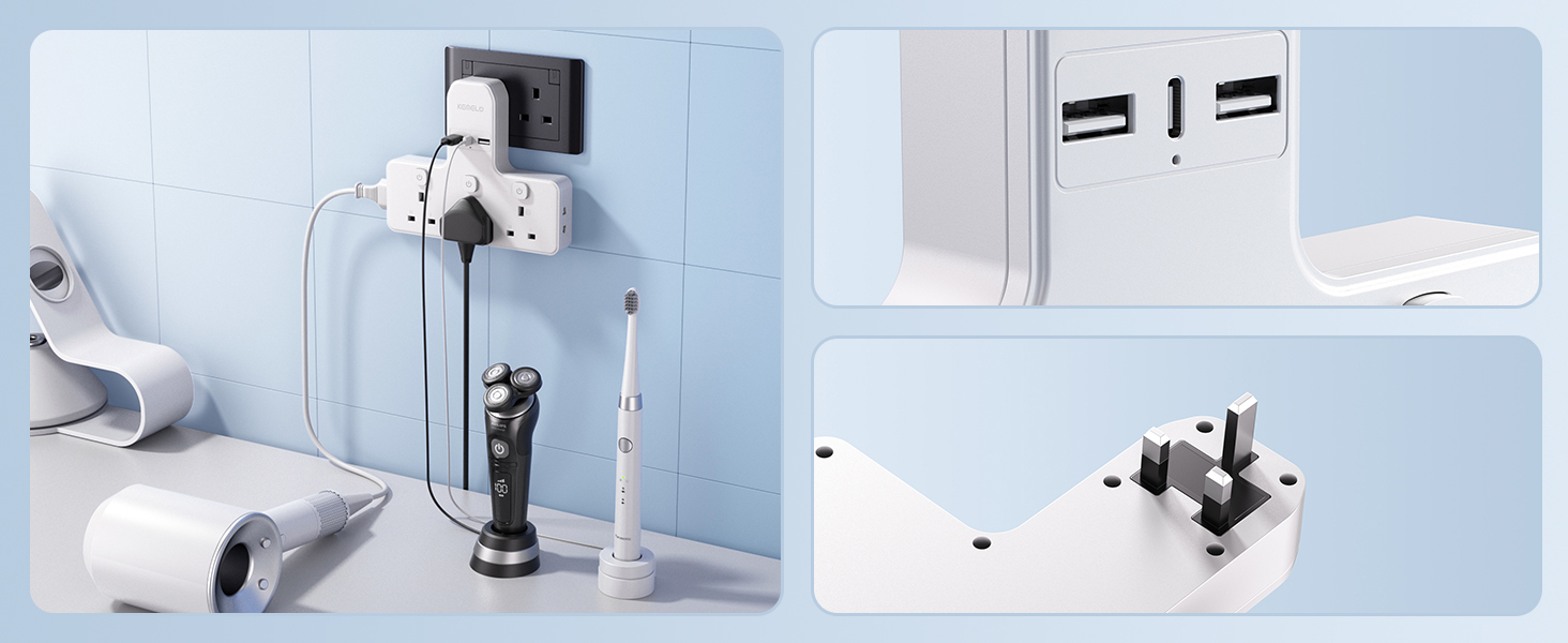 Perfect for the bathroom, connect multiple devices