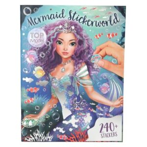 Depesche 13395 TOPModel Mermaid - Metallic Sticker Book with 26 Detailed Pages with Underwater Background and 4 Pages of Accessory Stickers