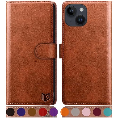 SUANPOT design for iPhone 15 Plus 6.7 inch case with [Credit Card Holder][RFID Blocking]