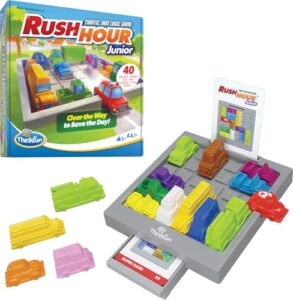 ThinkFun Rush Hour Junior - Traffic Jam Logic Brain Challenge Game and Stem Toy for Kids Age 5 Years Up