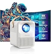 WOLFANG Mini Projector with Tripod, 1080P Full HD Portable Phone Projector, Outdoor Home Theater ...
