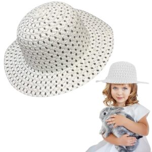 FUN FABLES Children’s White Easter Bonnet – Kids Fancy Dress Hat for Parades