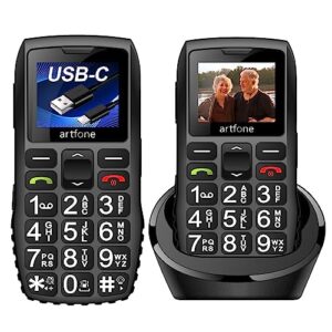 artfone C1 + Senior Mobile Phone Large Button SIM-Free & Unlocked Mobile Phone for Elderly with SOS Alert Button