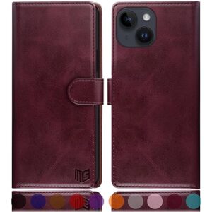 SUANPOT design for iPhone 15 Plus 6.7 inch case with [Credit Card Holder][RFID Blocking]