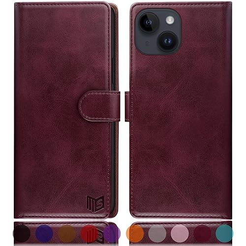 SUANPOT design for iPhone 15 Plus 6.7 inch case with [Credit Card Holder][RFID Blocking]