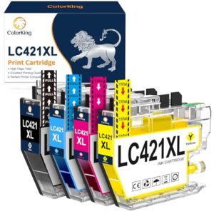 ColorKing LC421XL Ink Cartridges Compatible for Brother LC421 LC421XL for Brother MFCJ1010DW DCP J1050DW MFC J1010DW DCP J1140DW DCP-J1050DW DCP-J1140DW MFC-J1010DW DCP-J1800DW LC421 Black