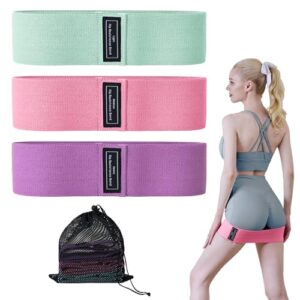 Good Nite Resistance Bands 3 Level Booty Bands Fabric Glute Bands for Targeted Leg Glute Workouts Resistance Loop Exercise Bands for Home Fitness Yoga and Pilates