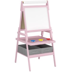 GYMAX Wooden Kids Easel