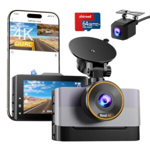 Dash Cam Front and Rear 4K+1080P