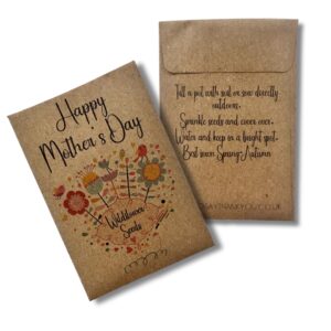 10x Mothers Day Seed Packets Contains Wildflower Seeds Present for Mum Mummy Step Mum Mam Mammy Hand Out at School Nursery pre School