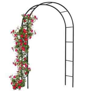 2.4M Garden Arch Trellis Arched Metal Tubular Frame Climbing Plant Archway | Indoor/Outdoor | Great for Backyard