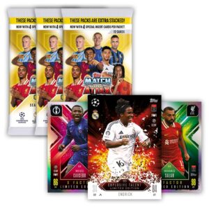 Topps Match Attax Extra 2025 - Eco Pack - Reduced Packaging Version. 39 cards including 2 random X Factor LE cards plus an Explosive Talent exclusive edition card.