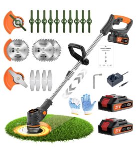 21V Cordless Strimmer Erzneaoch Grass Trimmer with 11