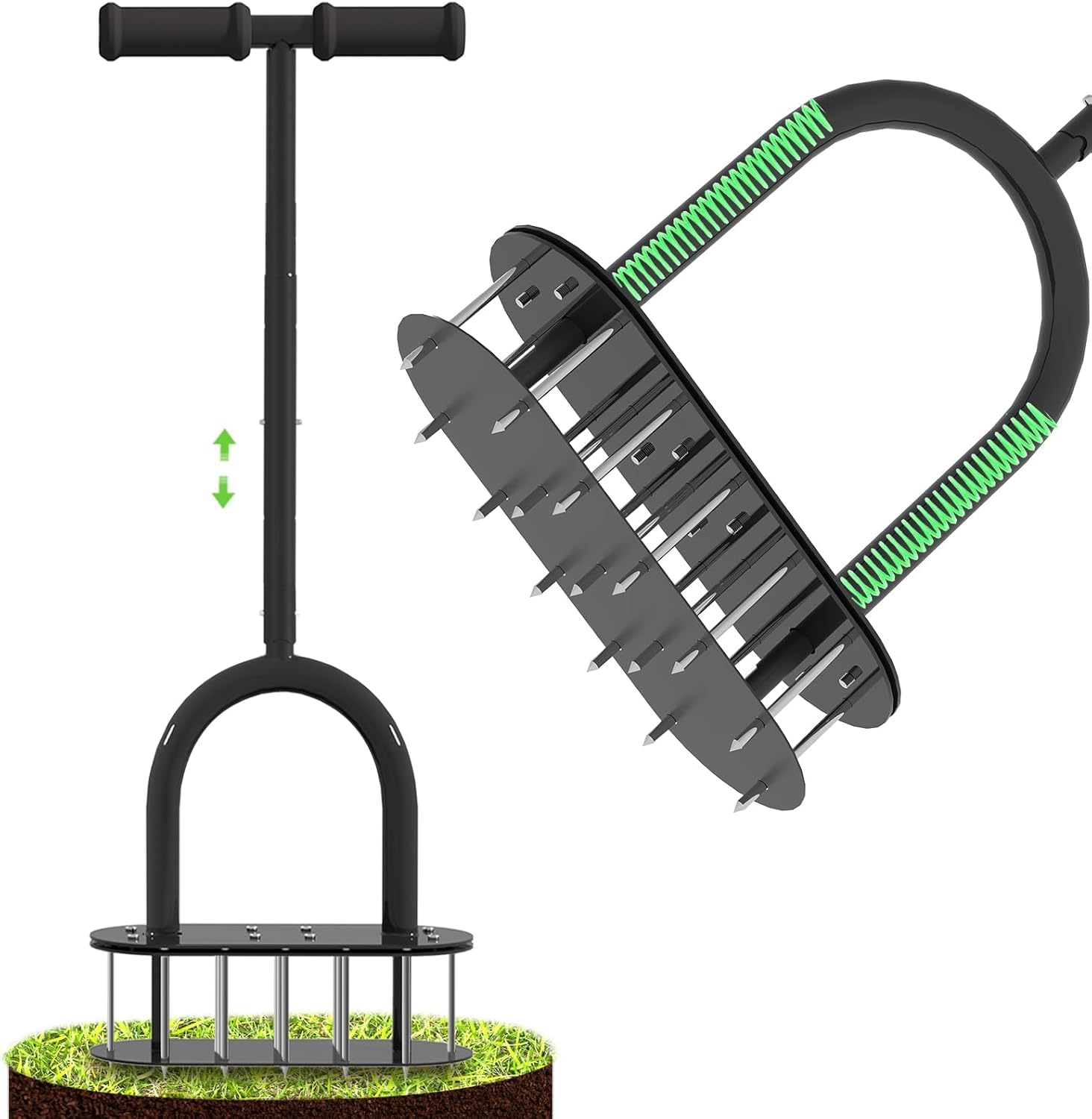 seasky Lawn Aerator Automatic Dirt and Leaf Clean Design