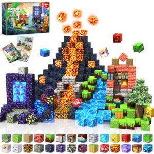 Magneverse Light Magnetic Blocks - 150PCS Magnetic Building Blocks Toys for Montessori Toddler Birthday Gifts - STEM Sensory Toys for 3 4 5 6 7 8 9 10 Year Old Girls Boys