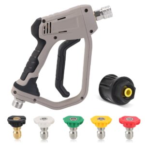 Yuirshion High Pressure Washer Gun with 5 Water Nozzle Tip