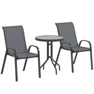 Outsunny 3 Pieces Garden Bistro Set