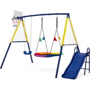 Aptliton Kids Swing set with Metal Frame