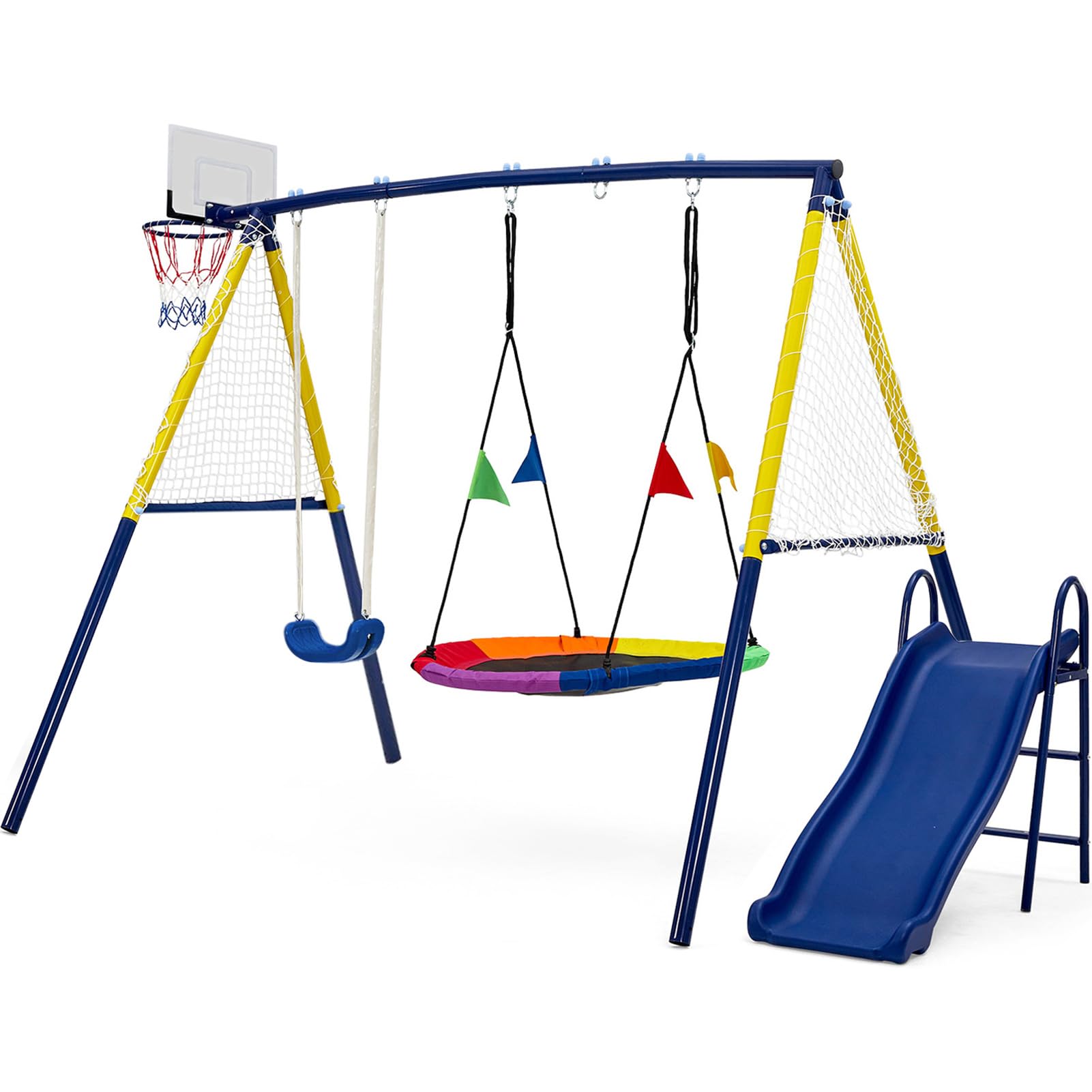 Aptliton Kids Swing set with Metal Frame