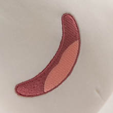 Plush toy eye detail