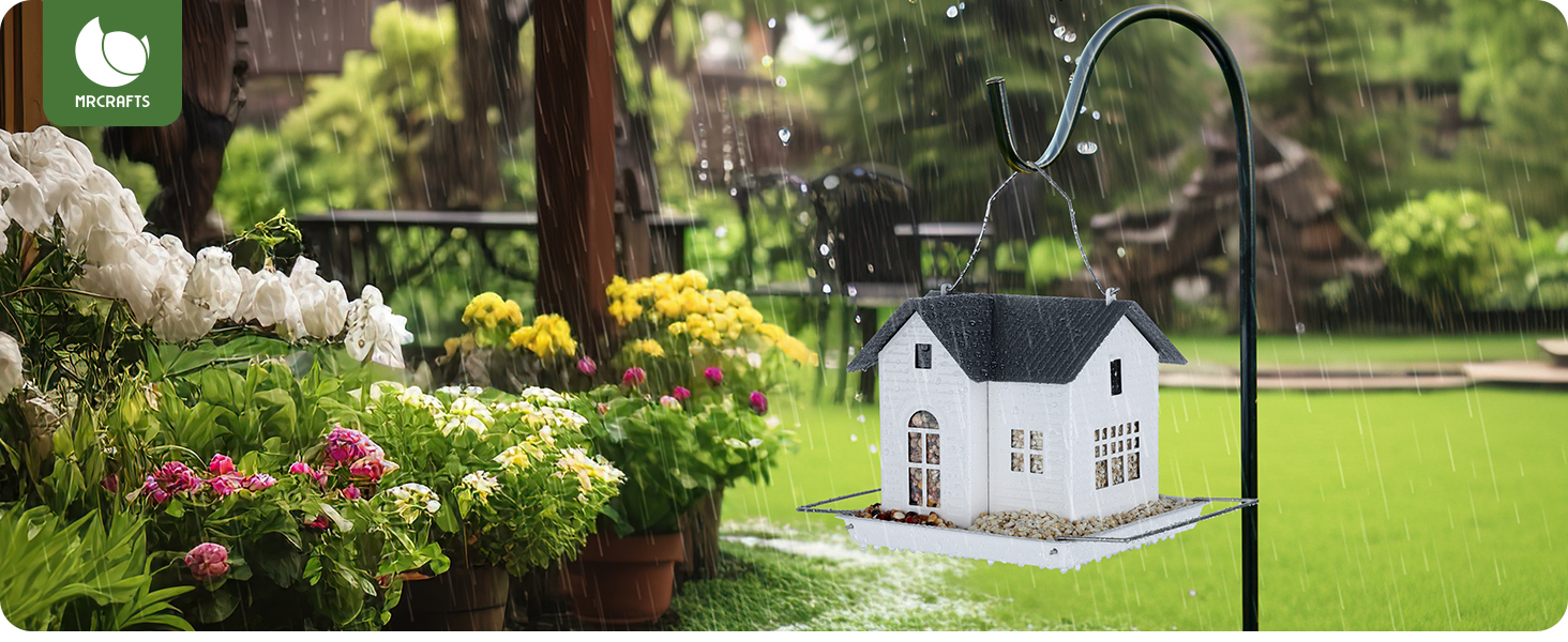 MrCrafts Nature Solar Hanging Bird Feeder for Outdoors